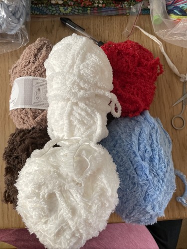 Mixed teddy bear knitting yarn - mixed,
