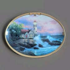 The Bradford Exchange Hope's Cottage Thomas Kinkade Oval Collectors Plate