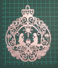 Large Nativity Bauble Metal Cutting Die / Christmas Decor Snowflake Die Cutter