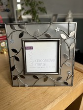 Next  3x3 Photo Frame Decorative Metal Leaf & Diamante Flower Design