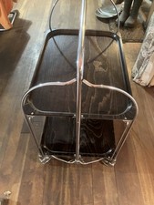 Bremshey & Co Dinette Chrome Two Tier Folding Bar Trolley German Mid Century