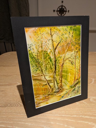 Encaustic wax art woodland - encaustic,