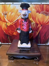 Vintage Chef Pig Statue Figure
