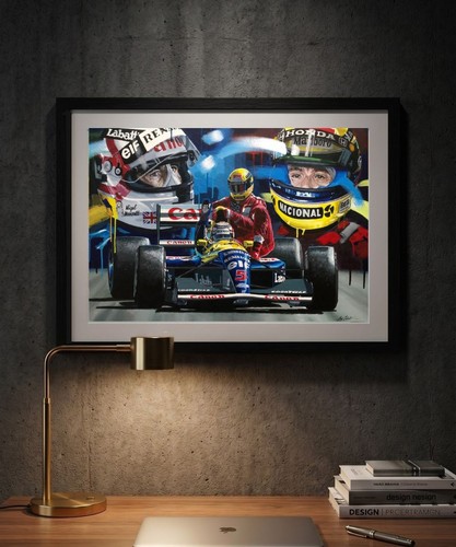 Senna mansell print from - &,