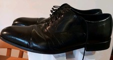 Marks & Spencer Collezione Mens Black Leather Shoes Size UK Size 10 Extra Wide