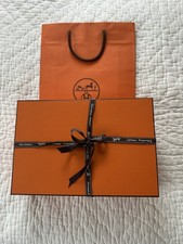 New Genuine Hermes Box Ribbon & Paper Bag Box Size Approximately 31X 21X 11cm