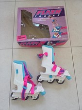 Fisher Price Flash Tracks High Performance In-line Roller Skates 1990 Neon Retro