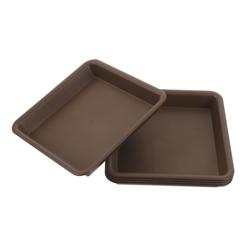 5pcs brown reusable plastic - brown,