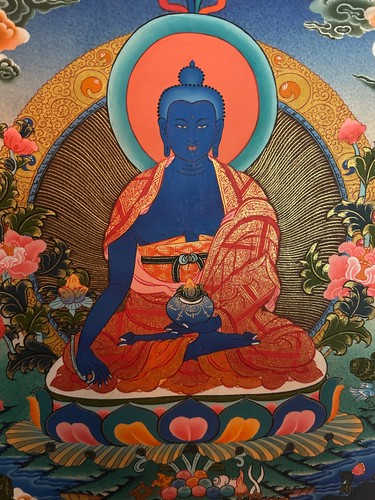 Medicine buddha thangka - medicine,
