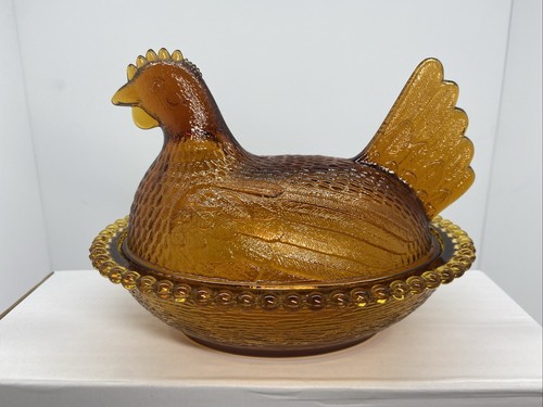 Vintage indiana glass amber - vintage,