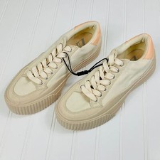 Zara Beige Canvas And Suede