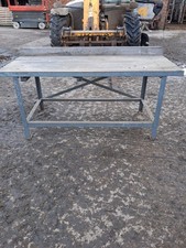 Work Bench Metal Frame Wood Top