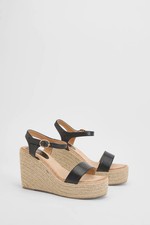 Faith Black Wedges Womens