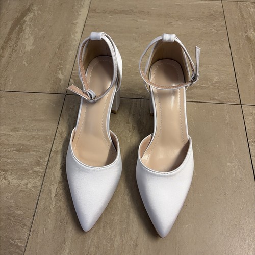 Womens white block heel ankle - womens,