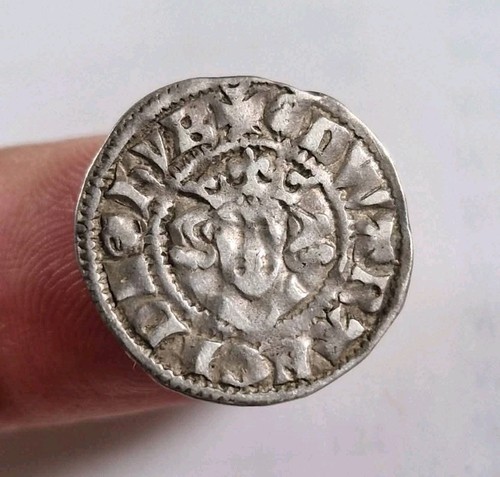 Edward hammered silver penny - hammered,