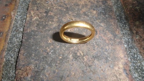 Vintage gold wedding ring - ,