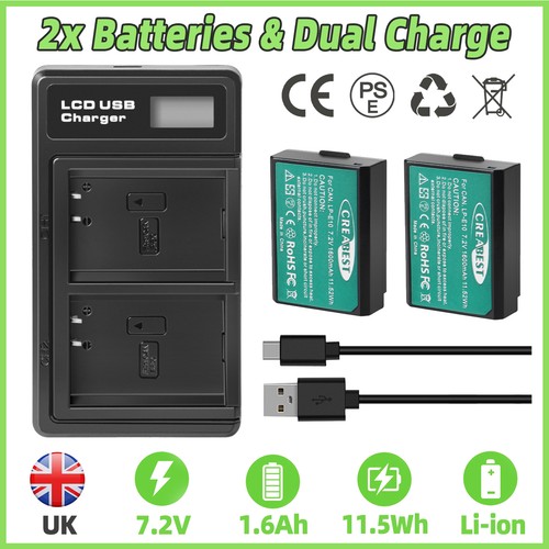 E10 battery for canon - 2x,