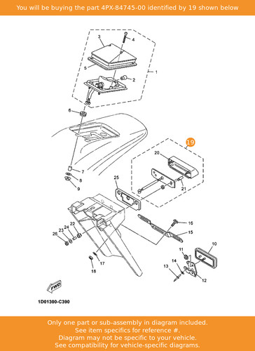 Yamaha licence light - yamaha,