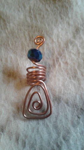 Copper dreadlock loc - copper, jewelry