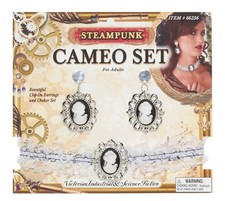 Steampunk Cameo Choker & Clip