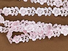 Dainty Pale Pink Rose Guipure