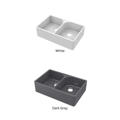 Fireclay double bowl - bowl, butler
