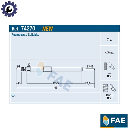 Glow plug 74270 - 4x,