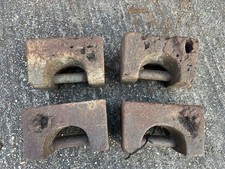 4 Cast Iron Weights 56lb Vintage Door Stop Gazebo Metal Heavy Ballast Mud Anchor