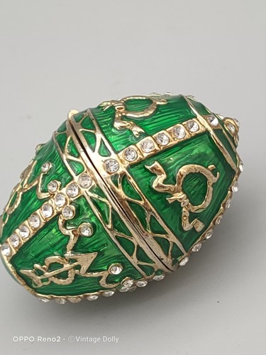 Decorative enamel egg dark - enamel,
