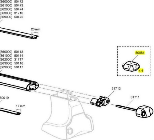 Thule aero bars - aero, 861,