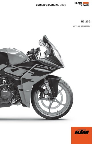 Ktm owners manual book guide - ktm,