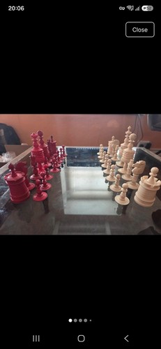 Bone chess pieces