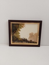 Vintage Oil Painting 1990s Oil On Canvas 12 In By 10 In  Frame Canvas 10 By 8