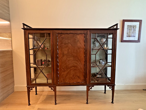 Edwardian mahogany cabinet - cabinet, /