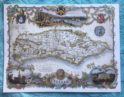 Decorative county map - map, of
