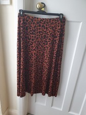 Midi skirt Size 14 Bon Marche Animal print with elasticated waist.