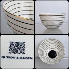 Olsson & Jensen Swedish Scandi Art Pottery China Bowl Dish Mid Century Style