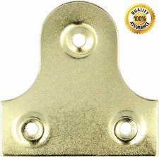 MIRROR HANGING PLATES BRASS/CHROME SLOTTED/UNSLOTTED PICTURE FINISH/SIZE