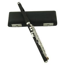 Silver Plated C Piccolo Flute with Wood Case Cleaning Cloth