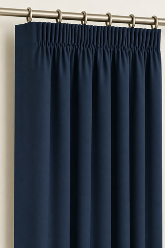Navy blue blackout - blue, curtains