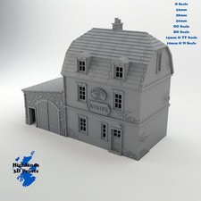 Garage Fuel Station WW2 Building Tabletop Gaming Railway 3D Print 32/28/20/15/10