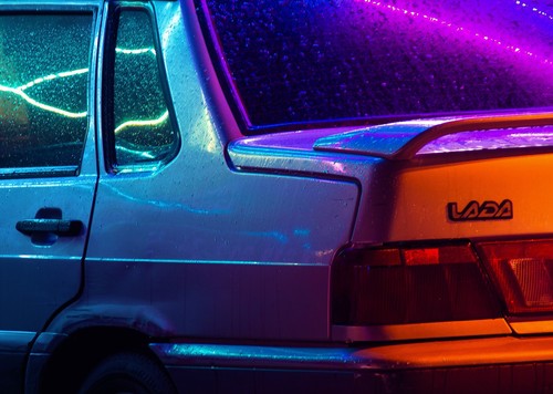 Lada car gradient wet - car, sports