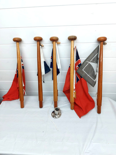 Set vintage ensign flags - set, of