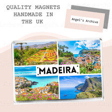 MADEIRA ✳ PORTUGAL ✳ SOUVENIR TOURIST HOLIDAY ✳ LARGE FRIDGE MAGNET ✳ GIFT