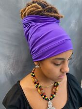 Purple Rasta headband black dreadband rasta headwrap black locs hugger locsoc