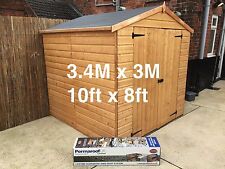 EPDM Rubber Roofing Shed Kit 3.4m x 3m  Shed Roof Felt Membrane Adhesive Sealant