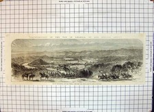 Old Chattanooga Federal Lines From Lower Ridge Lookout Mountain 1863 Victorian