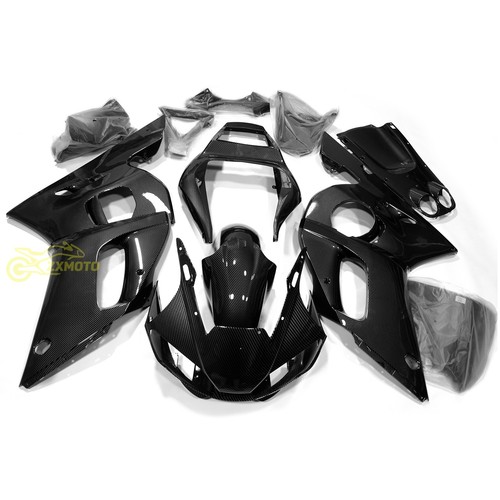 Black carbon fiber fairing kit - black,