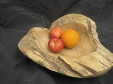 LargeCarlo Teak Wood Bowl Handmade from Solid Root Wood Fruit Bowl 4KG