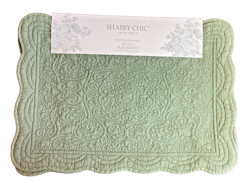 Shabby chic placemats green - shabby,
